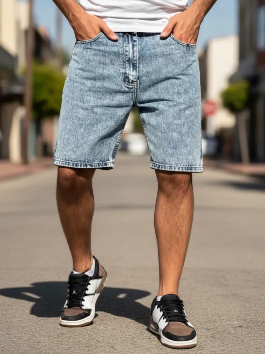 Шорты джинсовые голубые