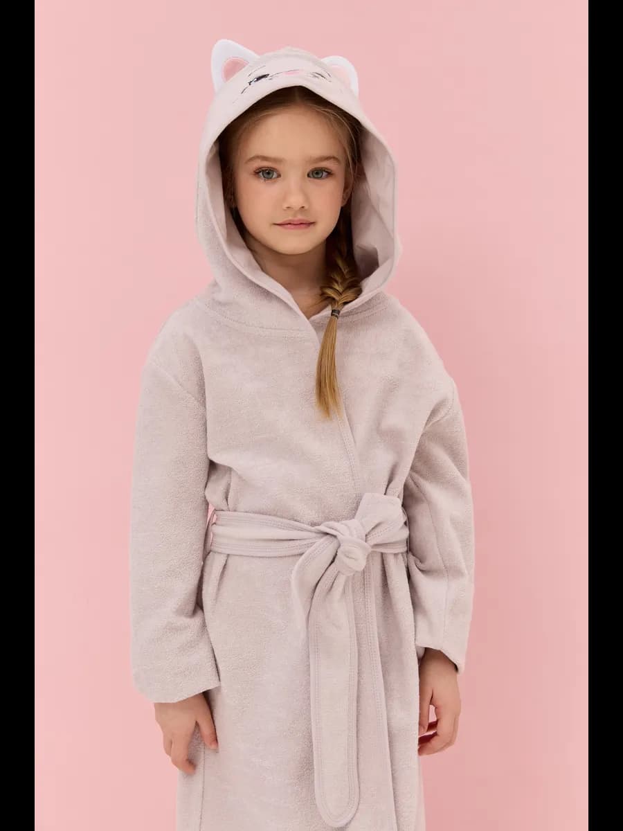 Халат детский домашний махровый Кошка