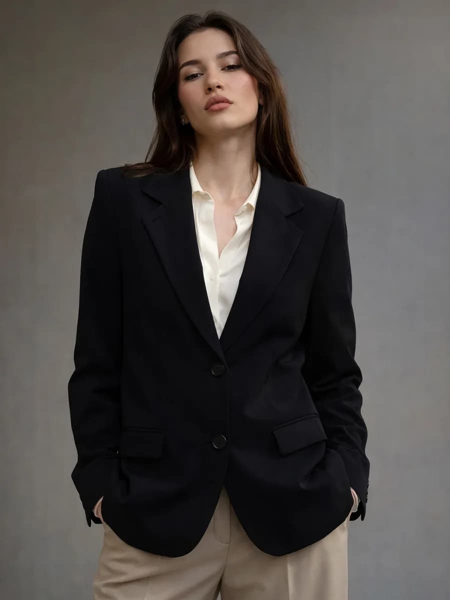 Пиджак прямой классический оверсайз