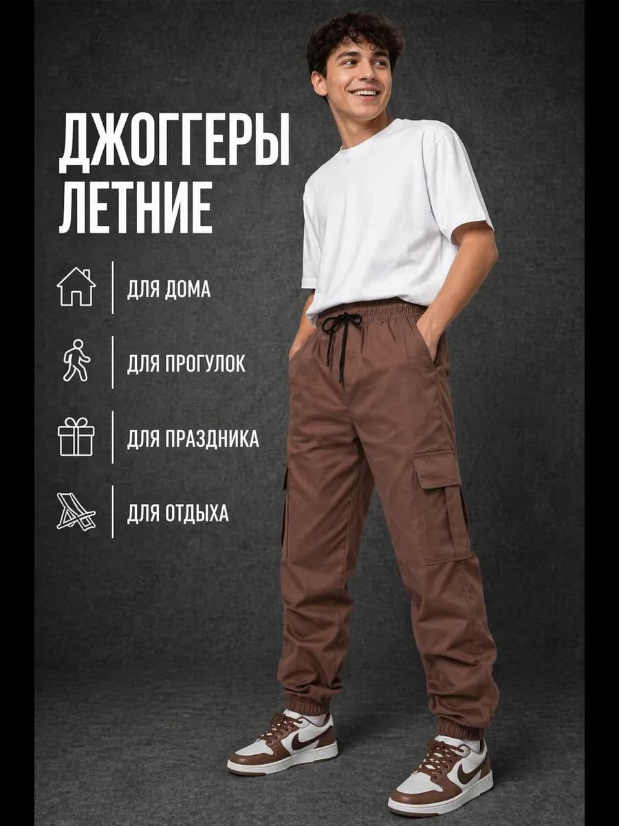 Джоггеры летние на резинке