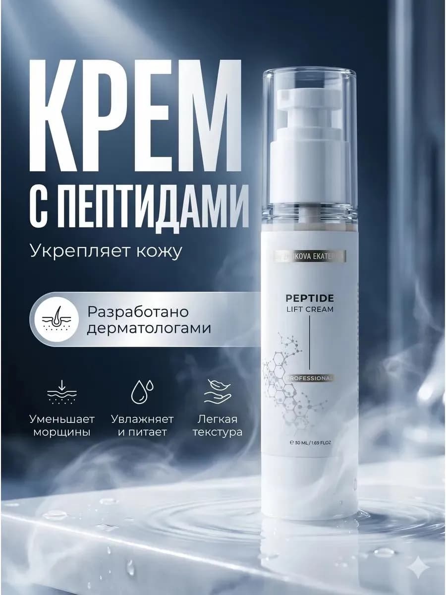 Крем для лица антивозрастной с пептидами и коэнзимом Q10
