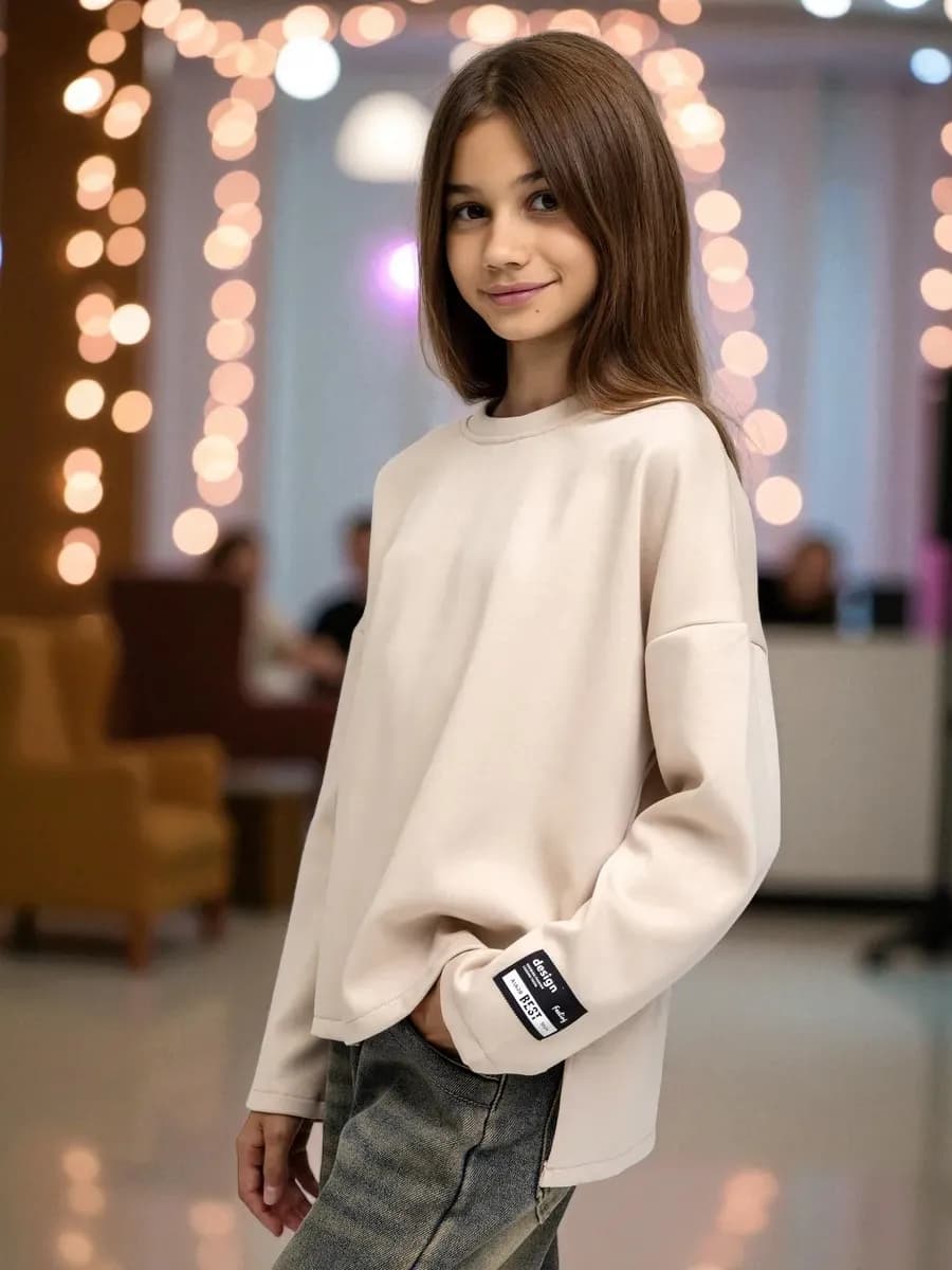 Свитшот оверсайз школьный детский