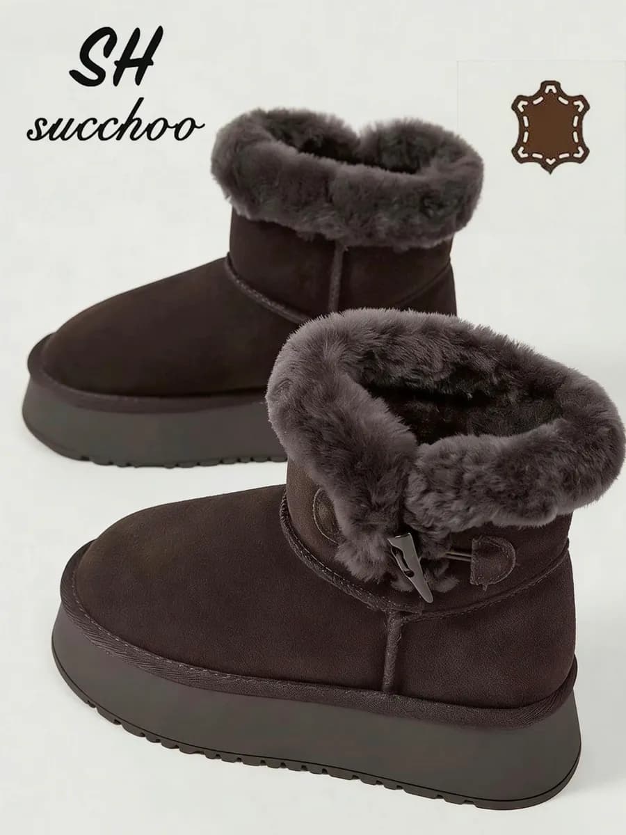 Женские Угги зимние натуральная замша шерсть