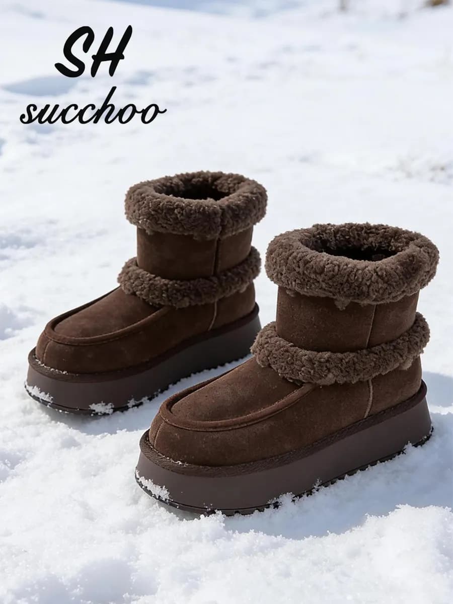 Женские Угги зимние натуральная замша шерсть