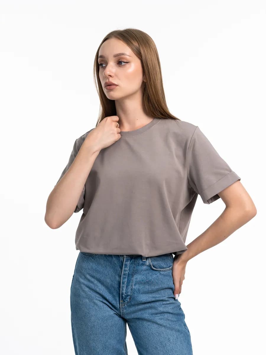 Футболка хлопок с эластаном базовая