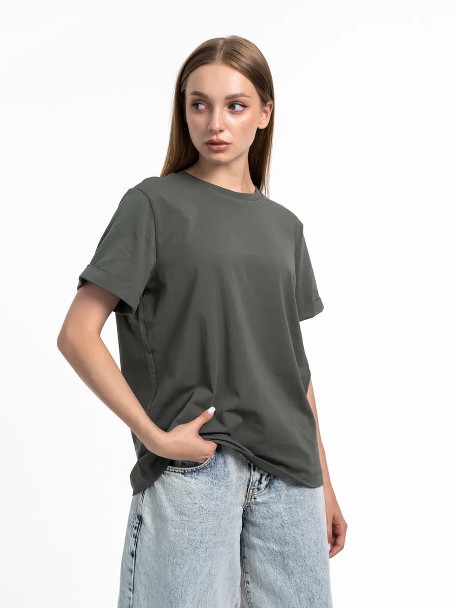 Футболка хлопок с эластаном базовая