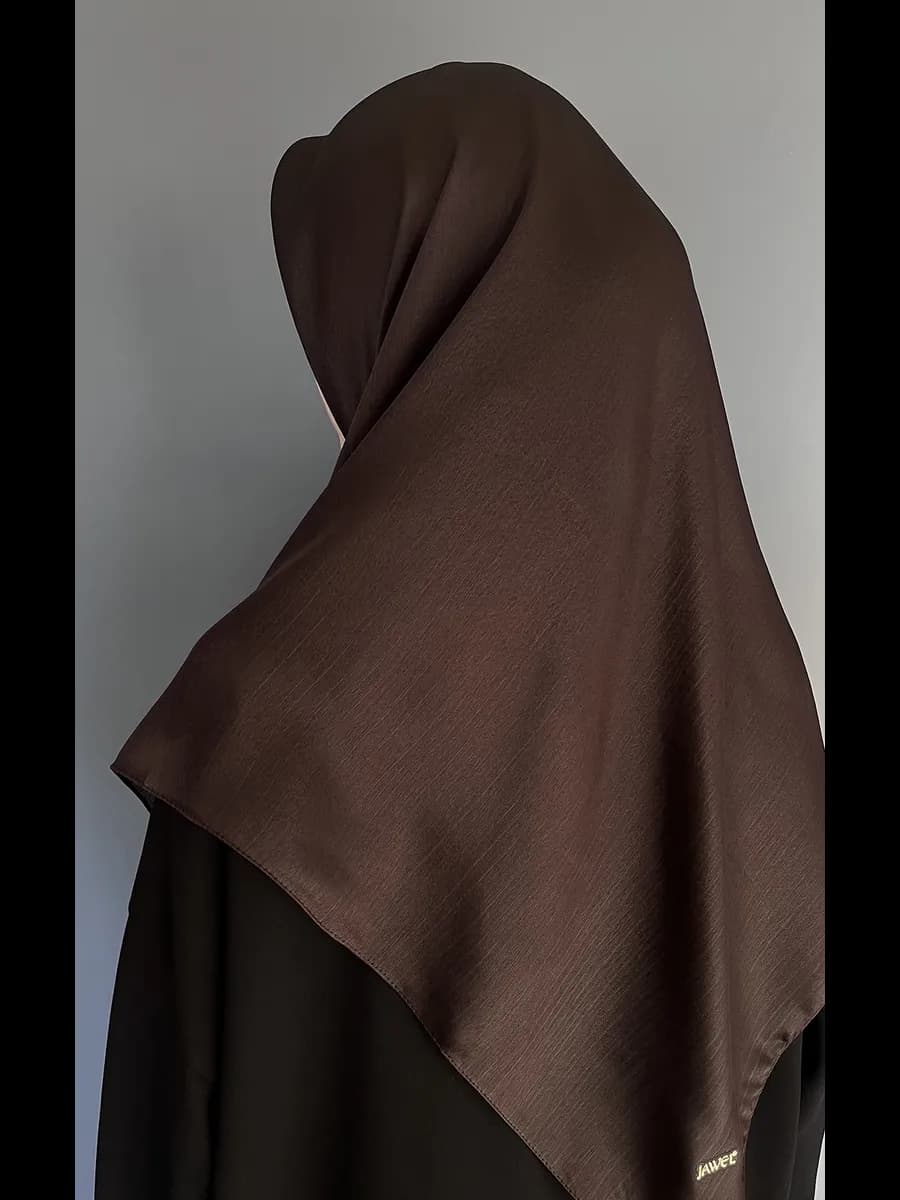 тонкий платок органза шоколадный