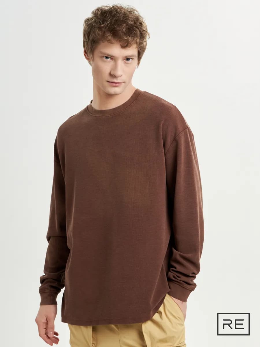 Толстовка базовая однотонная оверсайз