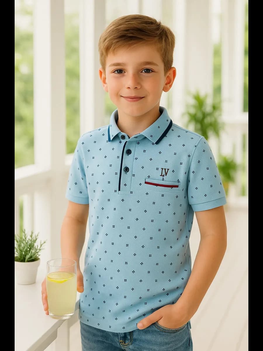 Футболка-поло нарядная - фото 1