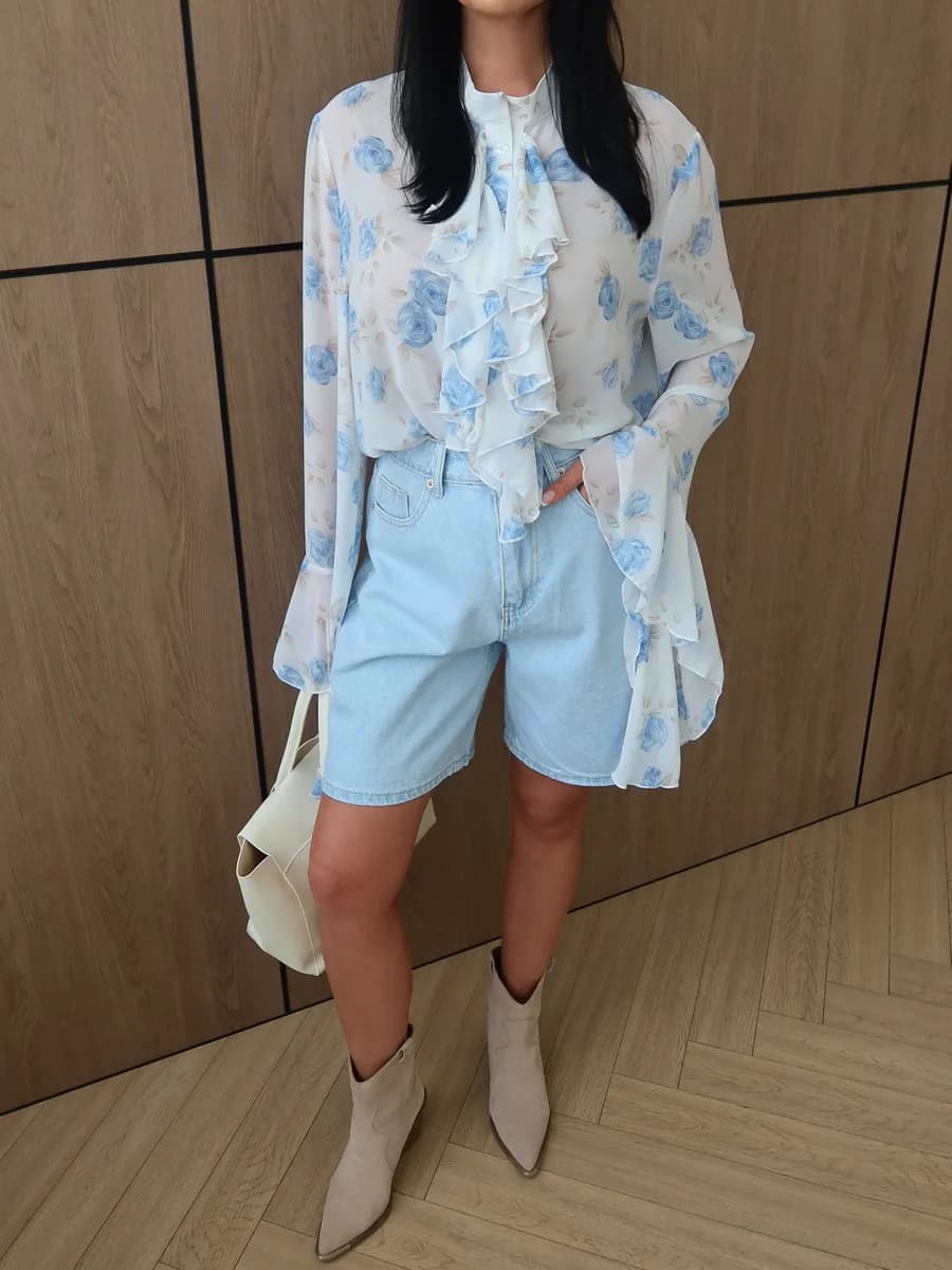 Блузка женская летняя из шифона