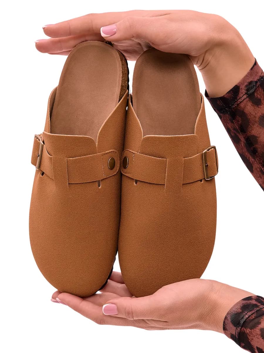 Birkenstock мюли биркенштоки коричневые замшевые