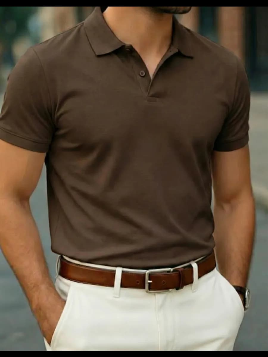 Футболка поло с коротким рукавом хлопок