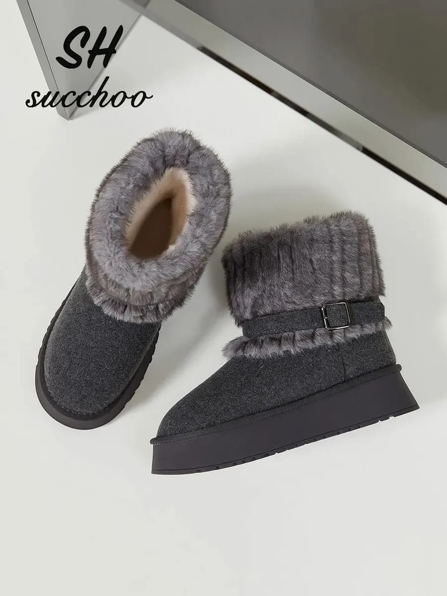 Женские Угги зимние натуральная замша шерсть