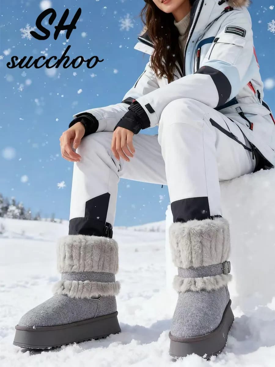 Женские Угги зимние натуральная замша шерсть