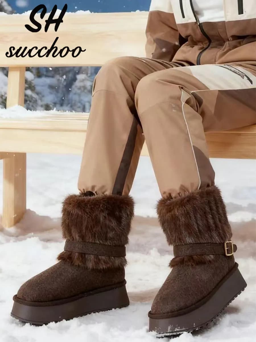 Женские Угги зимние натуральная замша шерсть