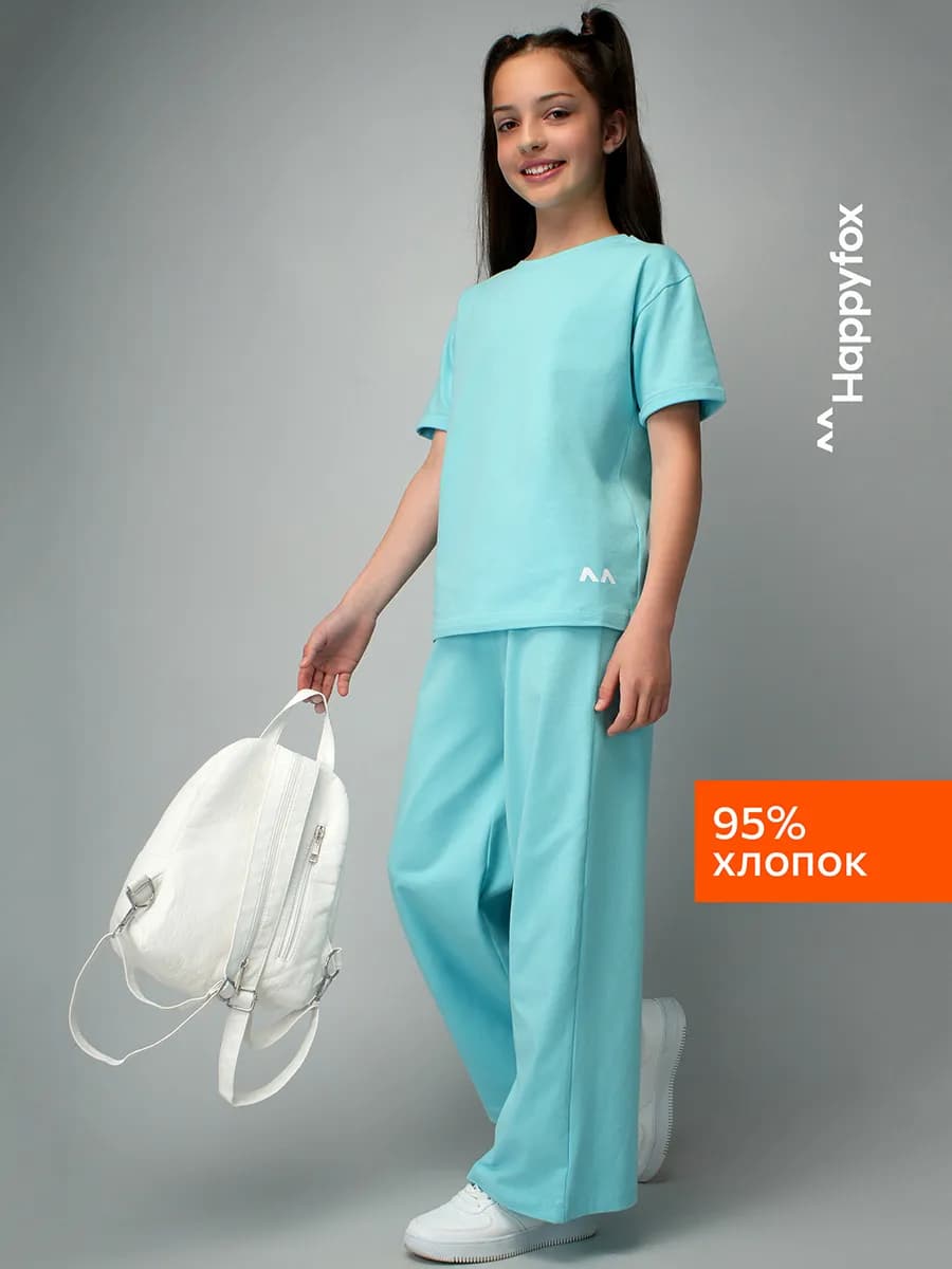 Костюм с брюками палаццо летний детский хлопковый