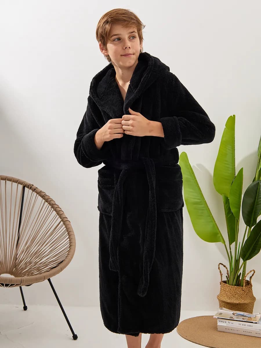 Халат домашний с капюшоном