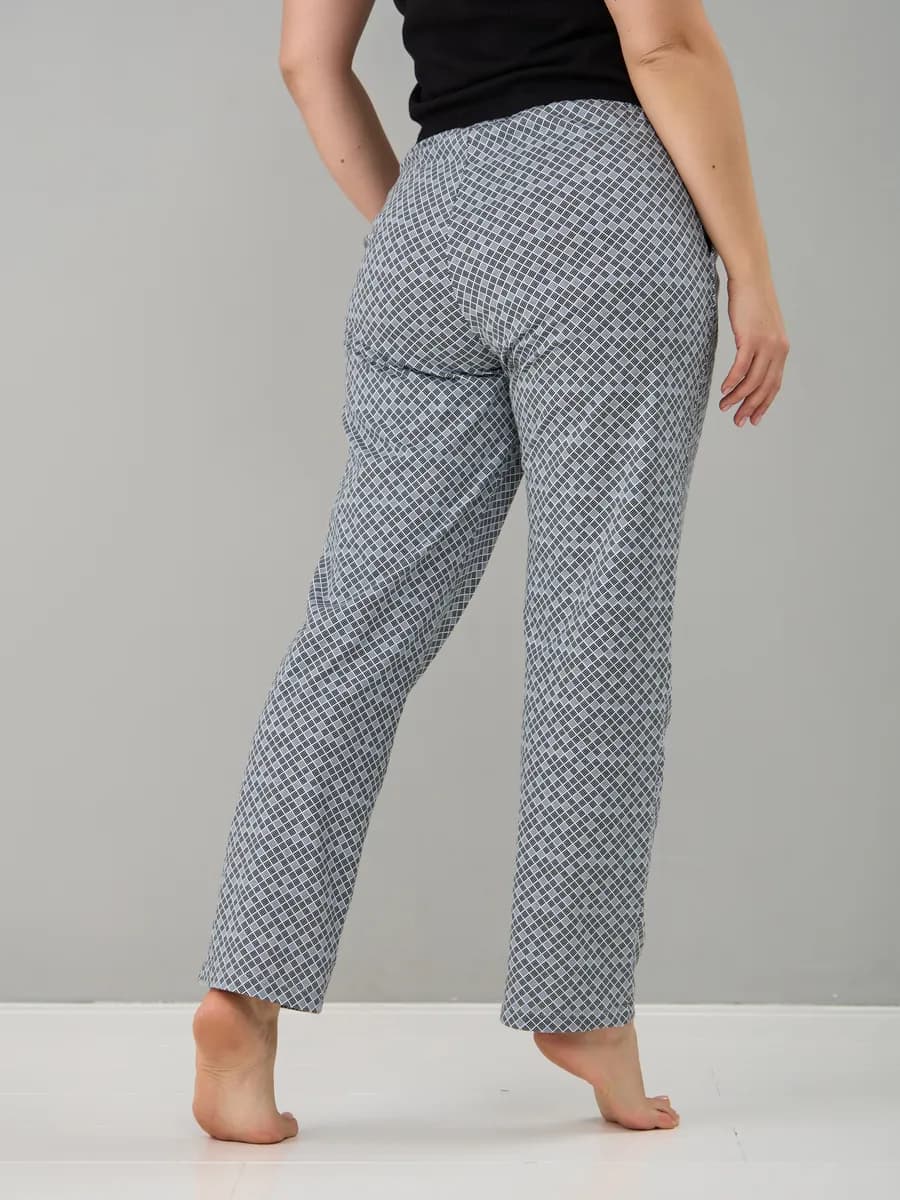 Брюки трикотажные домашние на резинке хлопок большие размеры