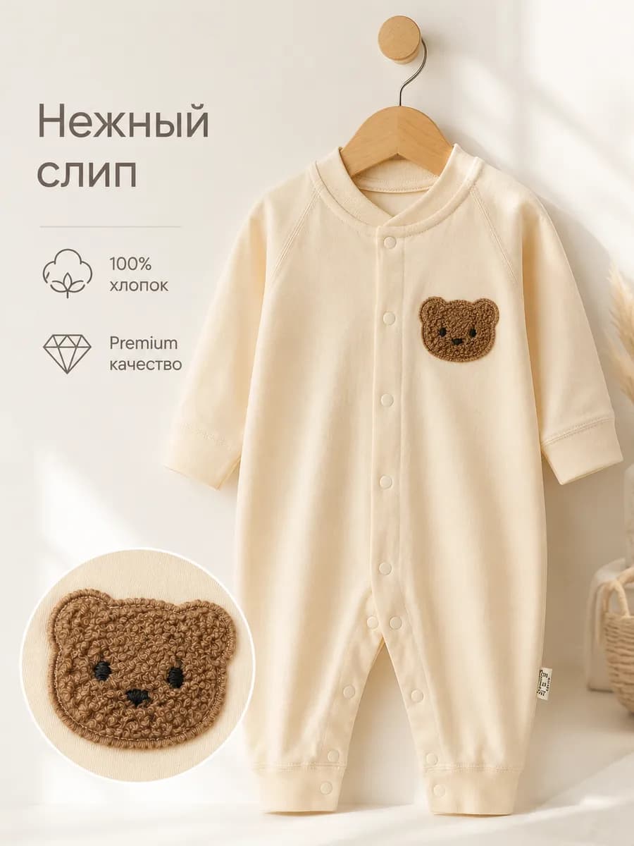 Для новорожденных слип комбинезон с открытыми ножками
