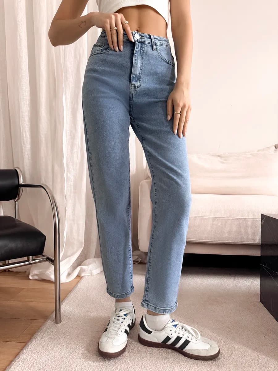 Джинсы прямые летние мамс