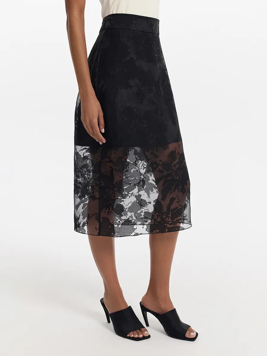 Юбка миди из вискозы