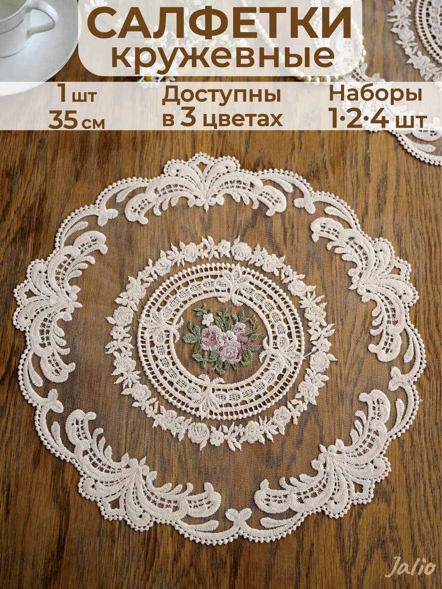 1 шт Салфетки кружевные на стол сервировочные