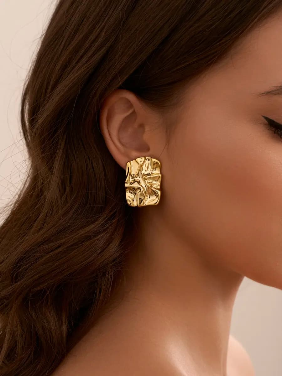 Серьги бижутерия крупные вечерние пусеты