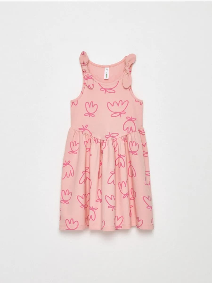 Платье летнее хлопковое с принтом Hello Kitty