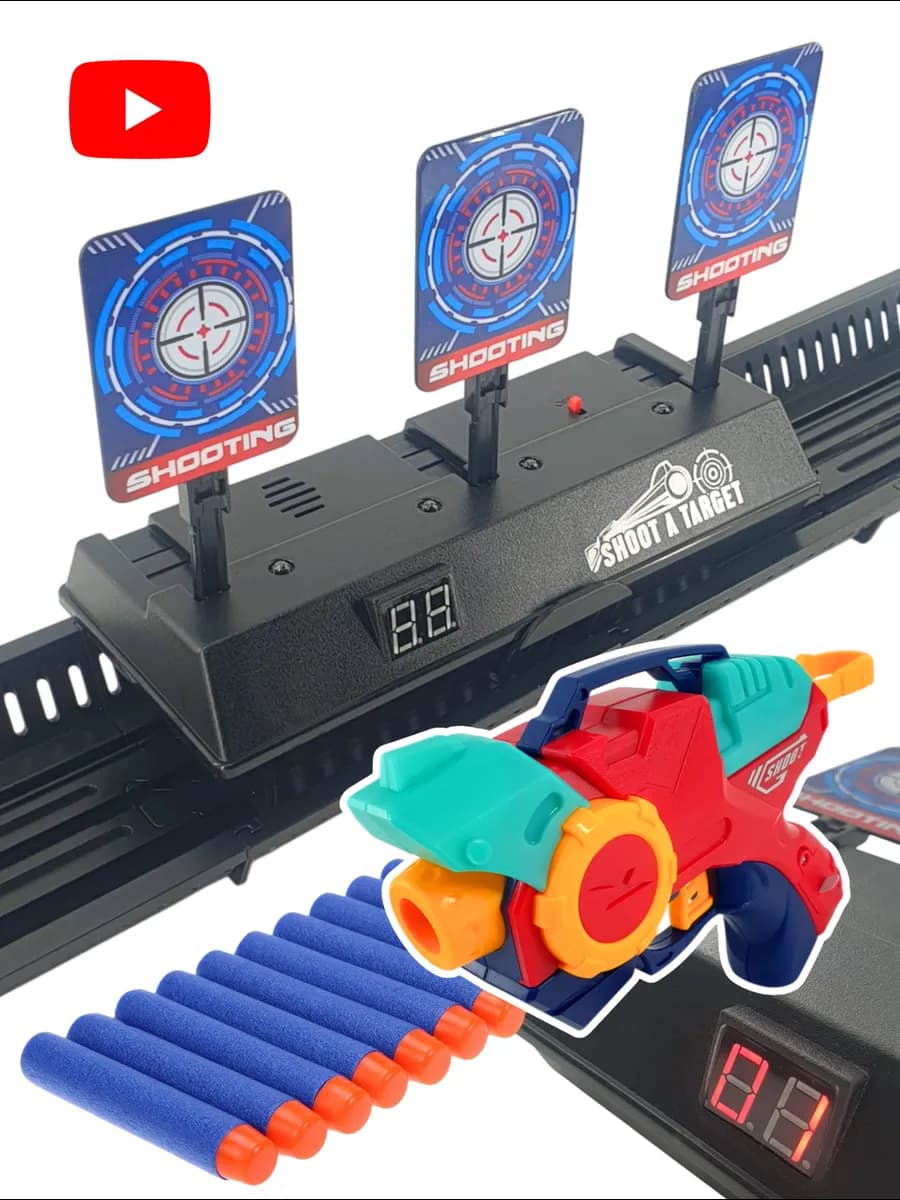 Подвижная мишень для стрельбы детская с бластером