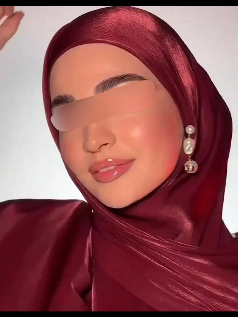 трендовый шарф органза бордовая хиджаб