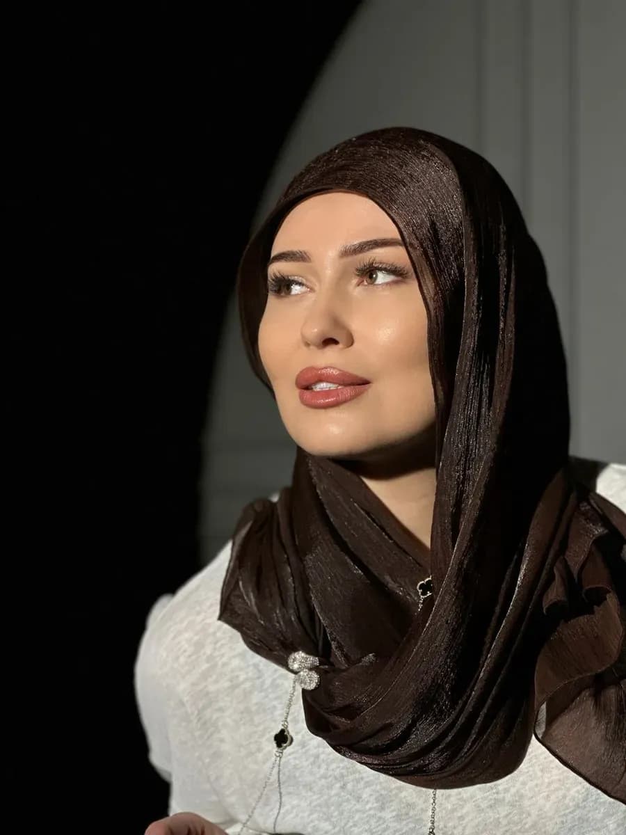 нарядный шарф органза шоколад