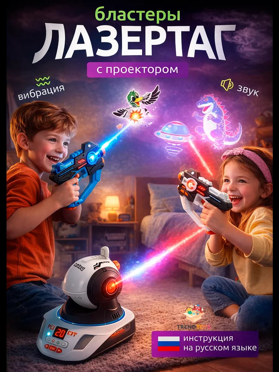Бластер Лазертаг с проектором Игрушечное оружие
