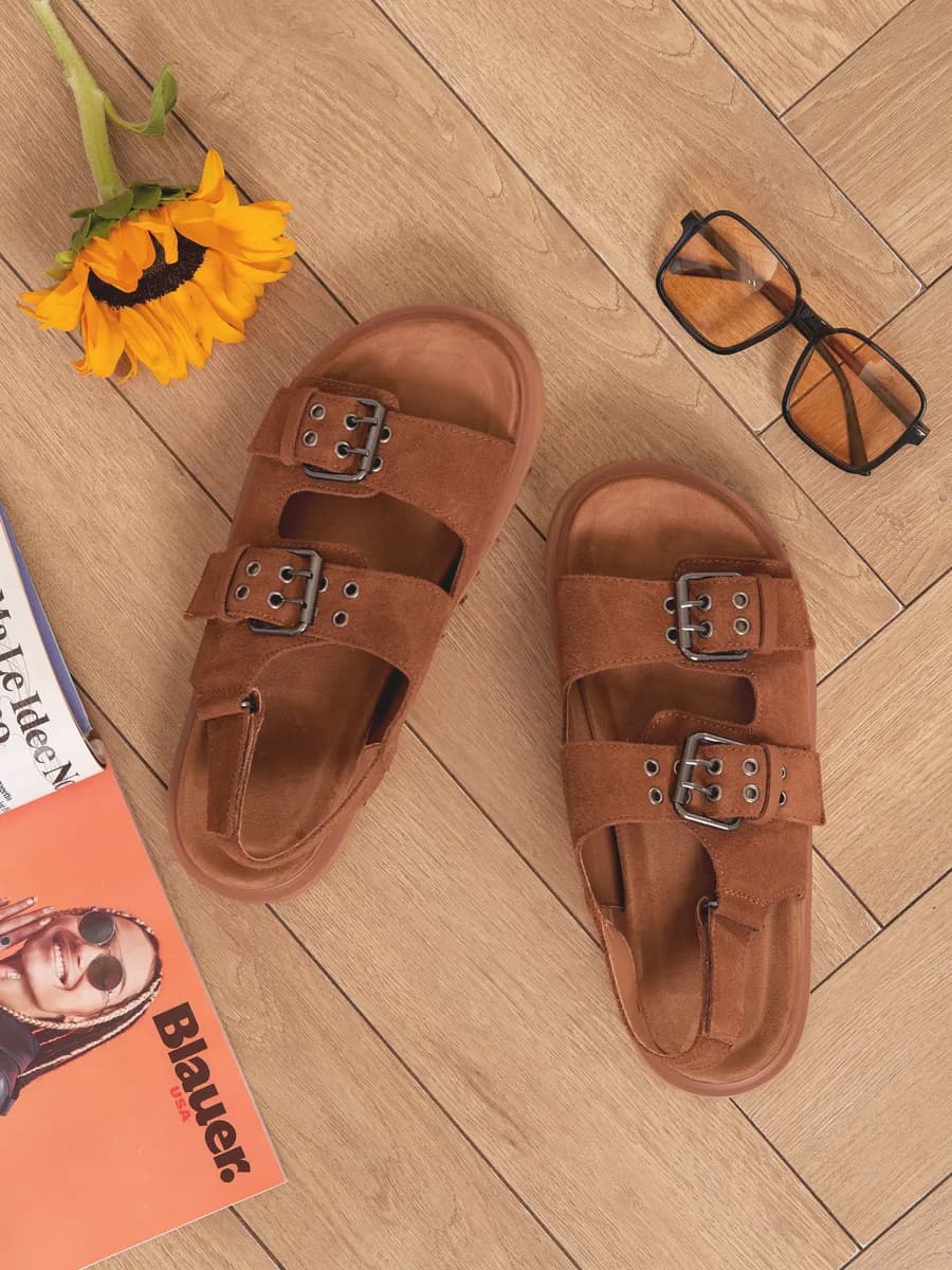 Босоножки замшевые летние сандали