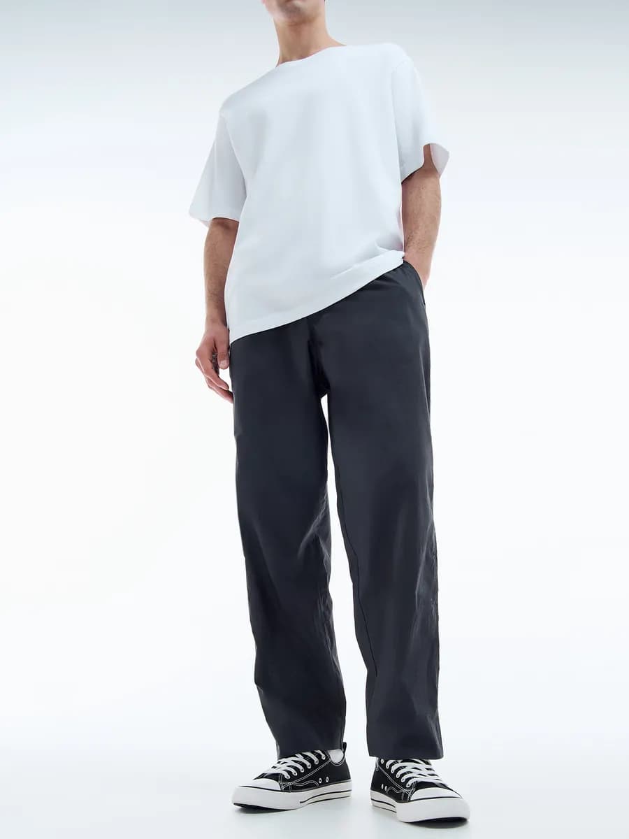 Брюки прямые на резинке спортивные