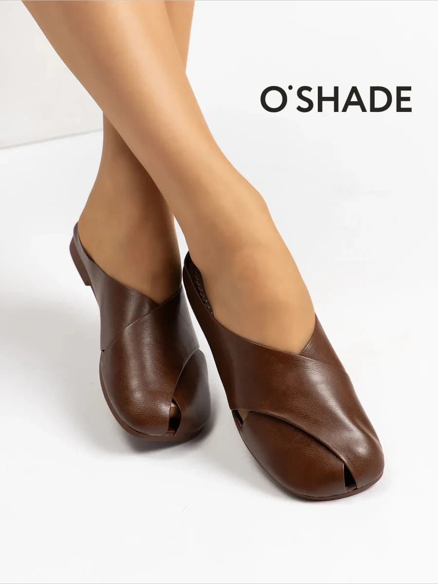 Мюли женские коричневые