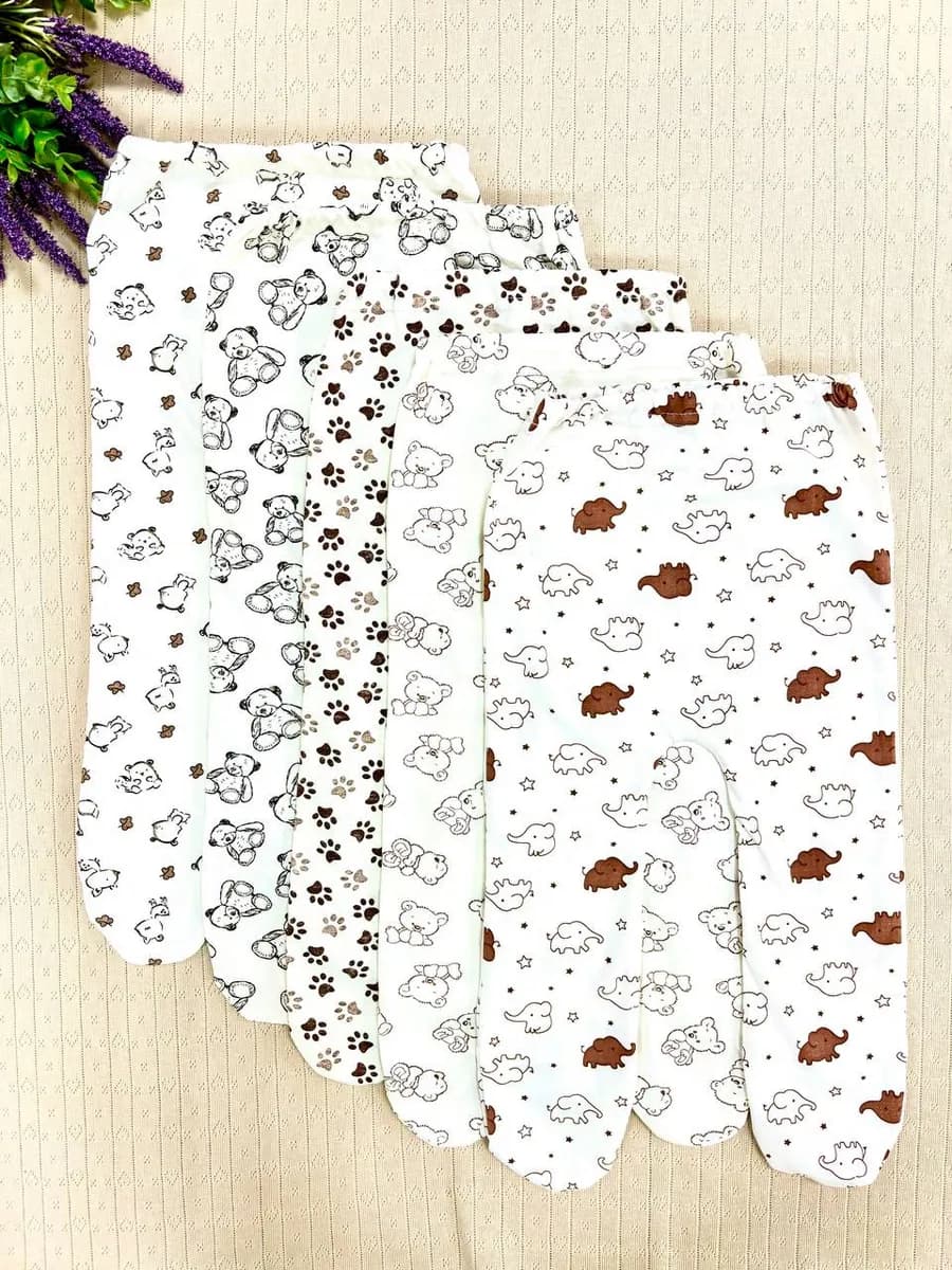 Ползунки для новорожденных. Комплект 5 шт