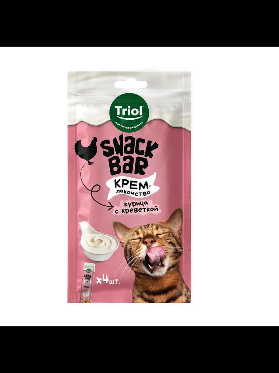 Лакомство для кошек "Крем из курицы с креветкой", 40г