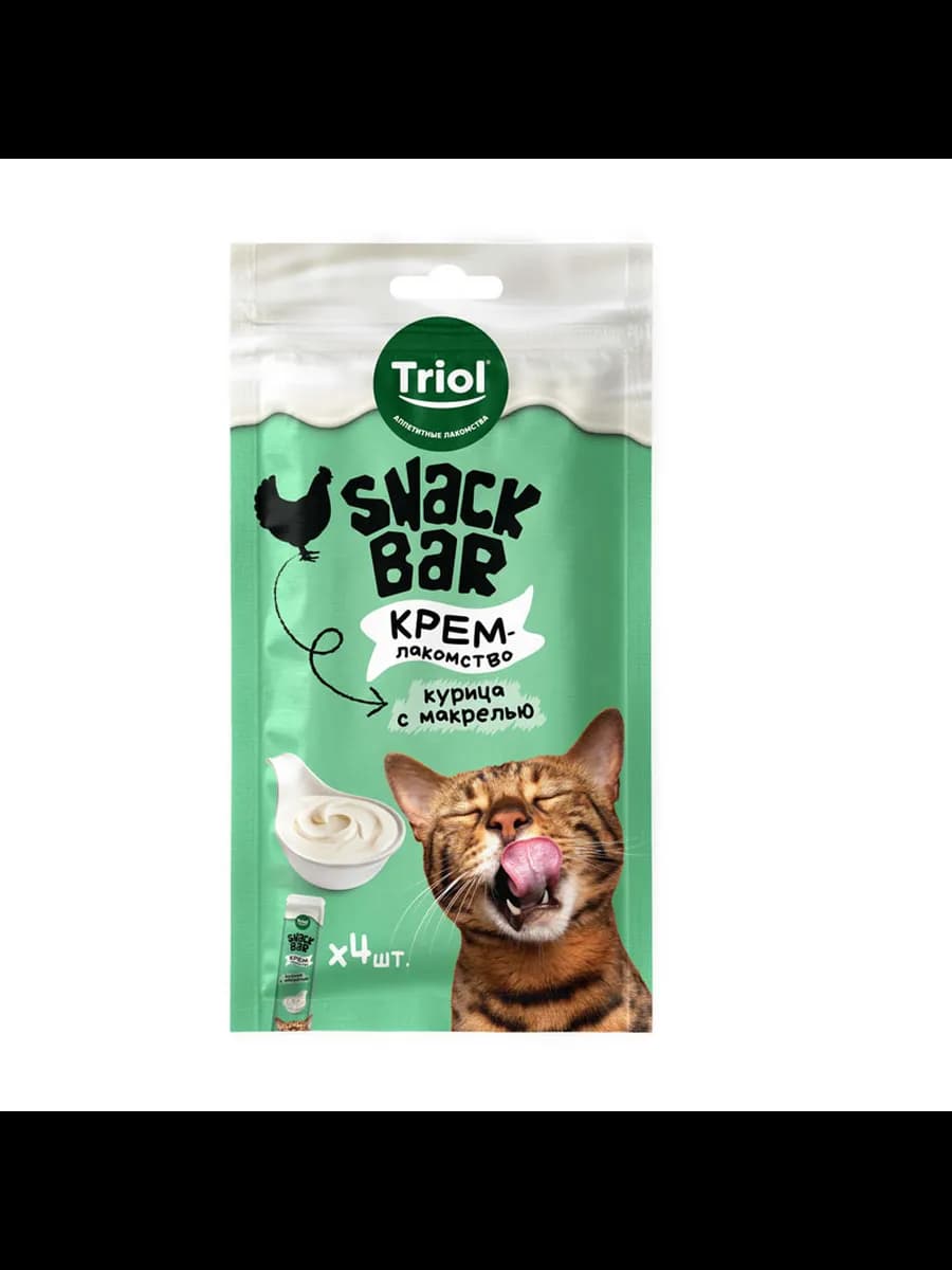 Лакомство для кошек "Крем из курицы с макрелью", 40г