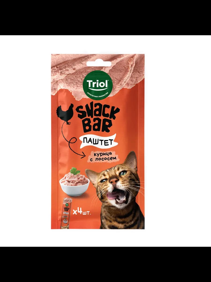 Лакомство для кошек "Паштет из курицы с лососем", 40г