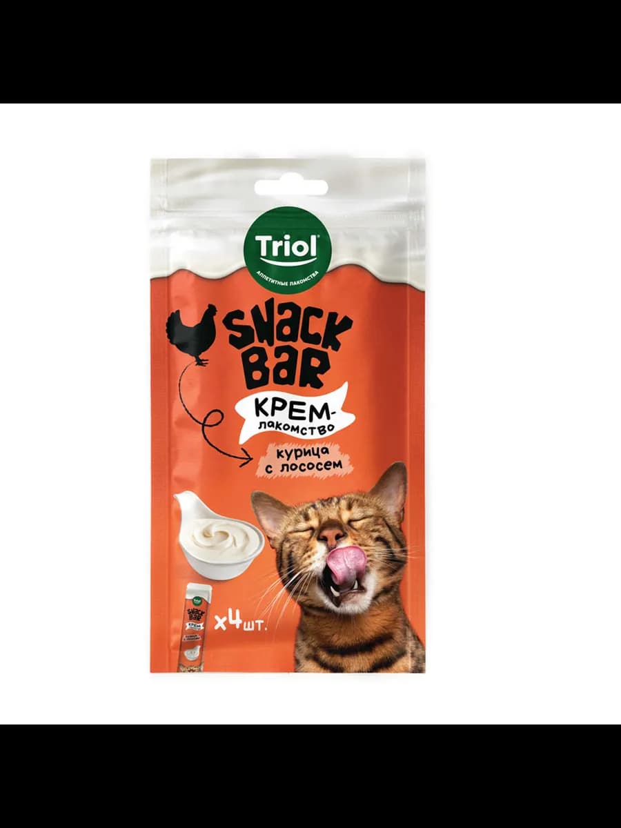 Лакомство для кошек "Крем из курицы с лососем", 40г