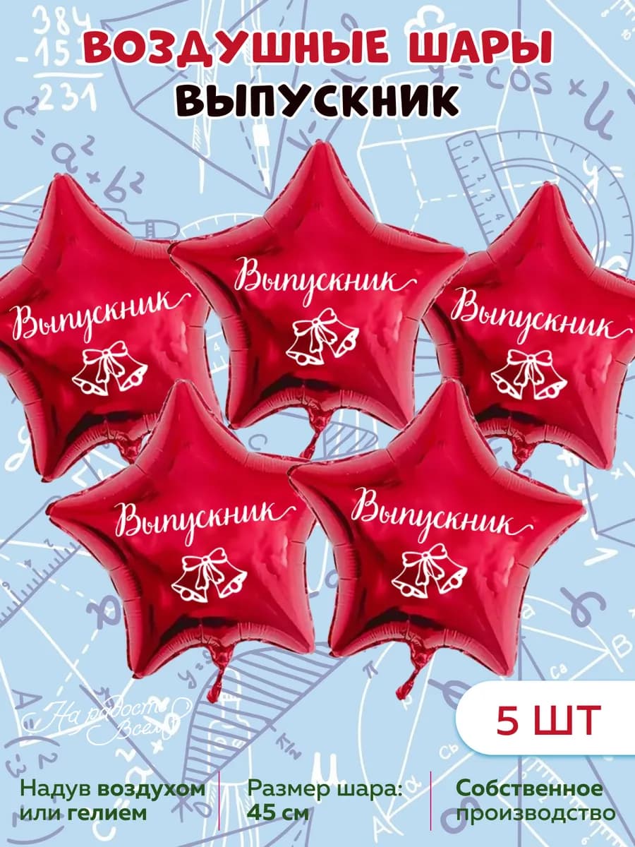 Воздушные шары на выпускной, выпускник 2026