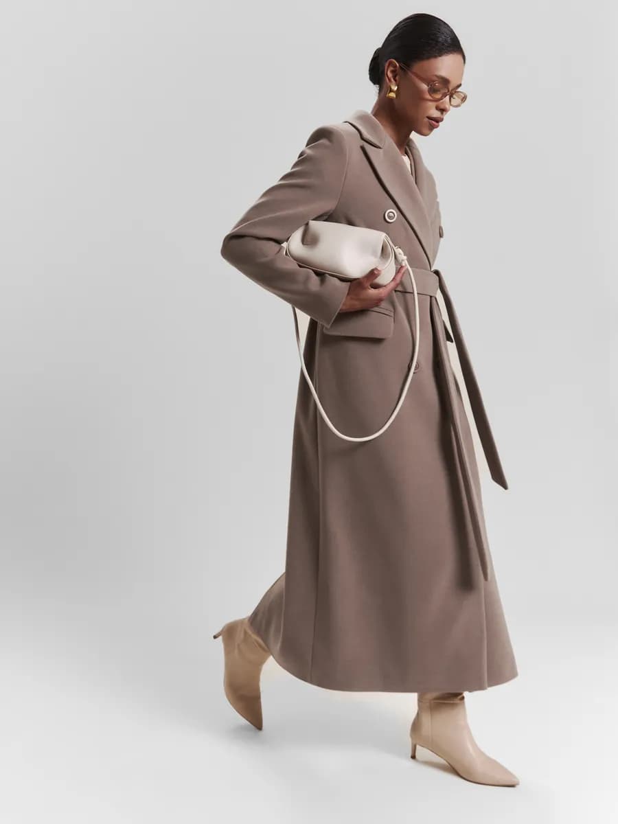 Длинное демисезонное Пальто веснаосень