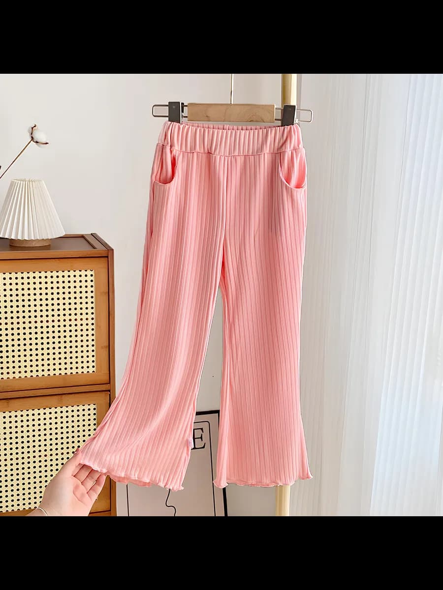 Брюки клеш в рубчик