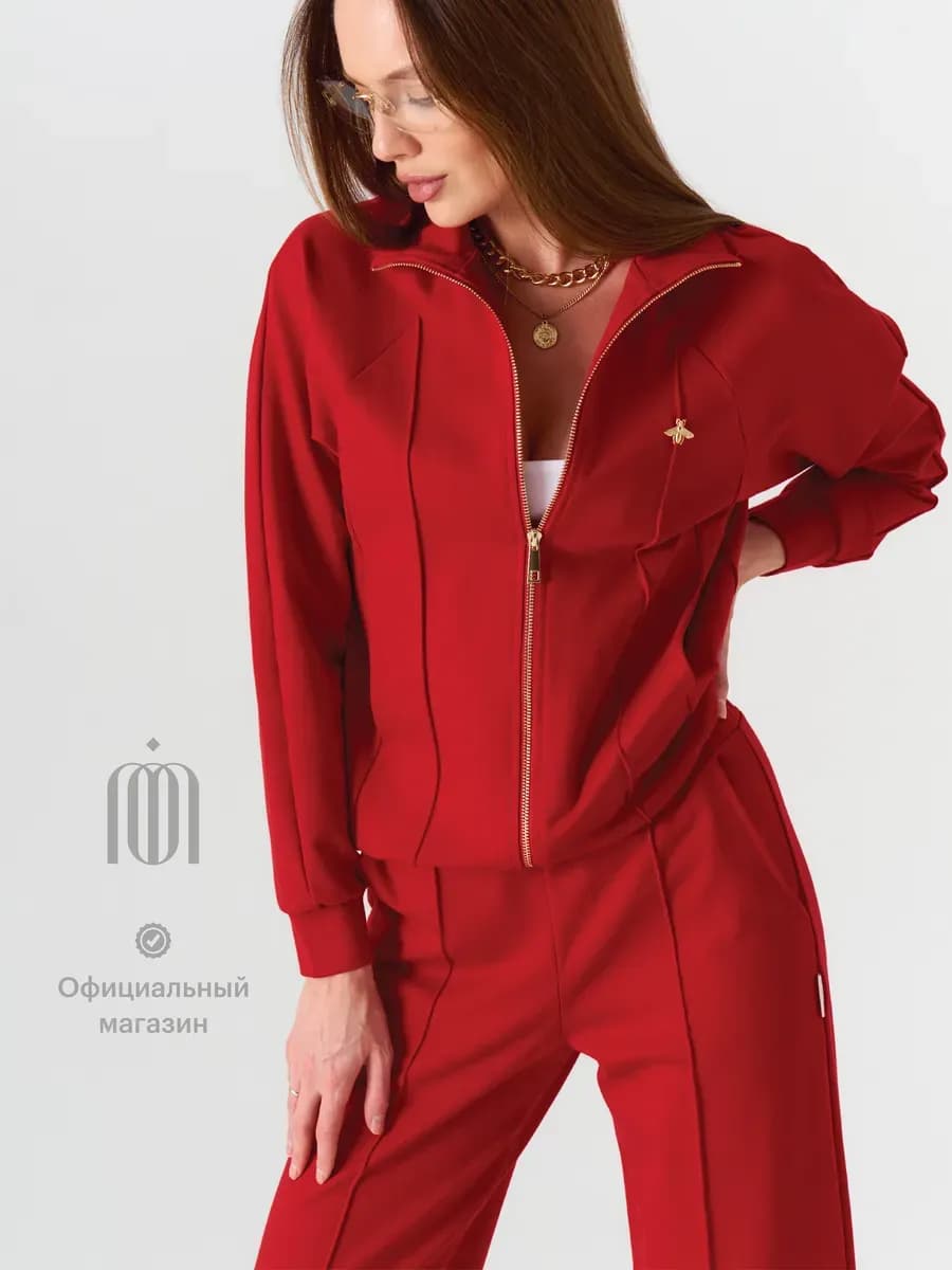 Спортивный костюм брючный на молнии - фото 1