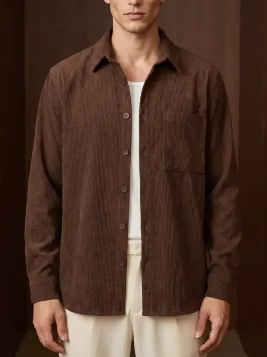 Рубашка вельветовая оверсайз