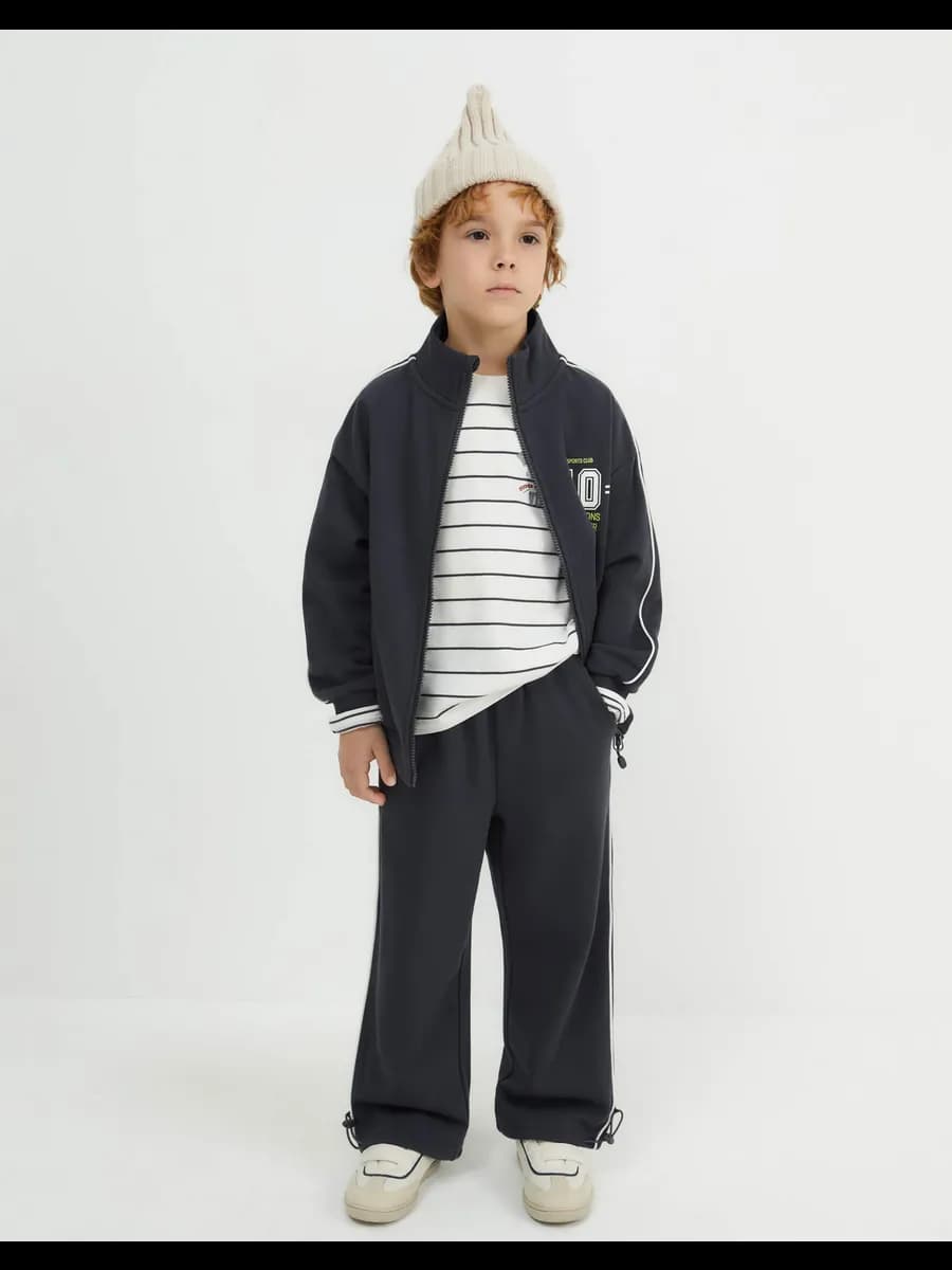 Тёмно-серые спортивные брюки-трансформеры oversize