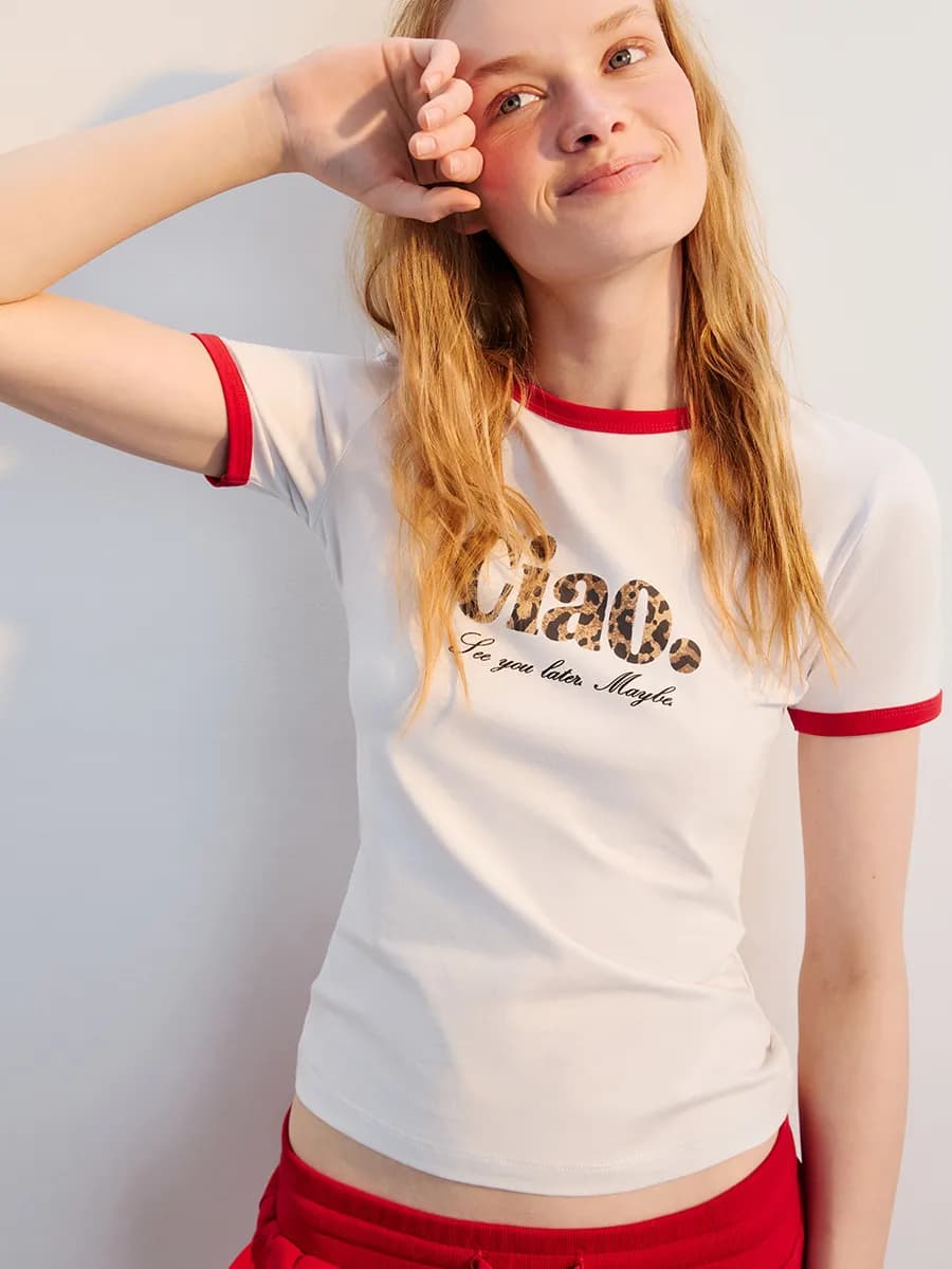 Футболка-топ домашняя с принтом