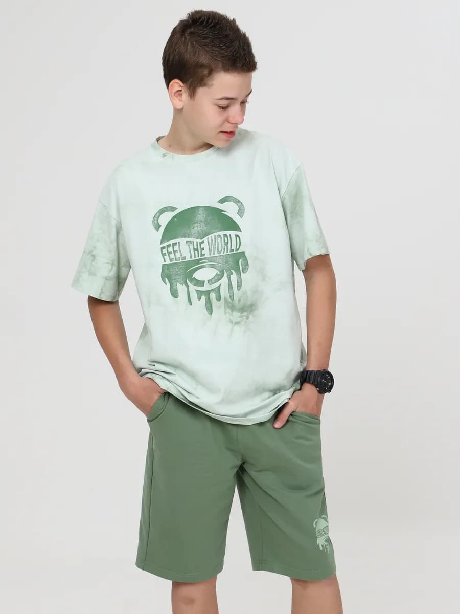 Костюм спортивный летний с шортами и футболкой для подростка