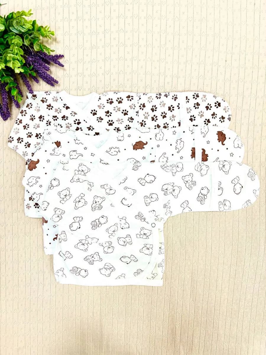 Распашонка для новорожденных на запахе 3 шт - фото 1