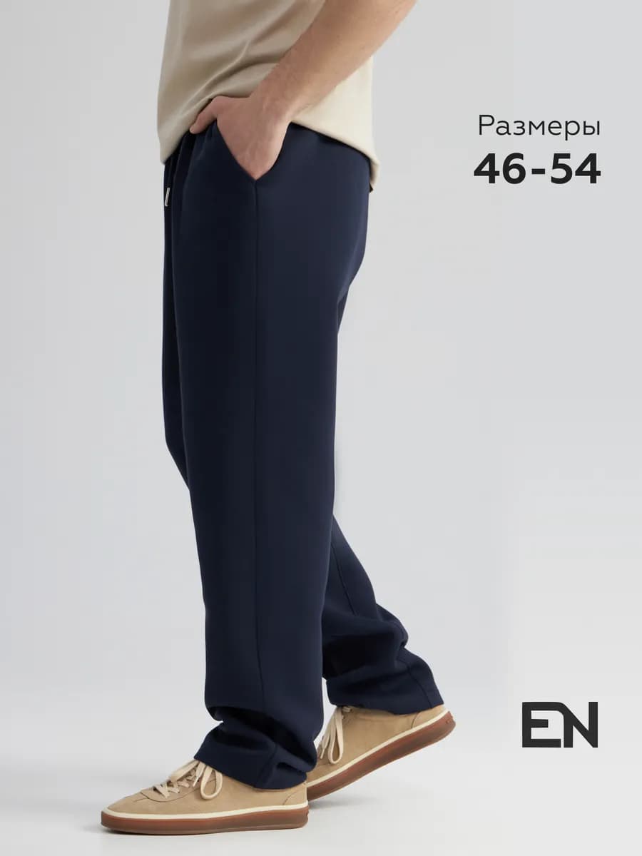Брюки спортивные мужские прямые без манжета без начеса